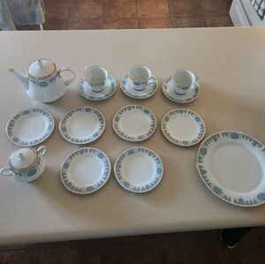 Vintage Noritake Blue and White Tea Set #2256